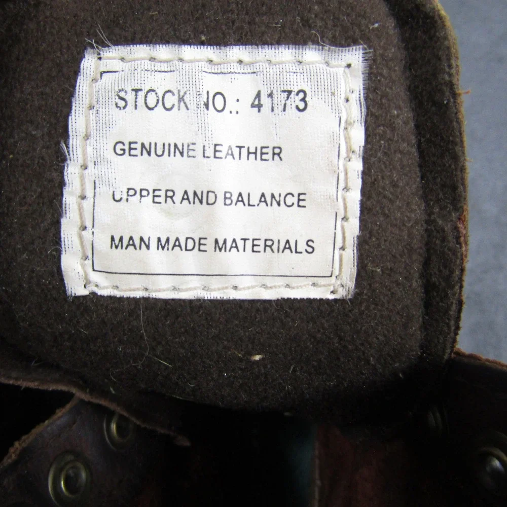 Ad-Tec Logger Boots Kids Size 11 Brown Leather Lace Up Work Boots 4173